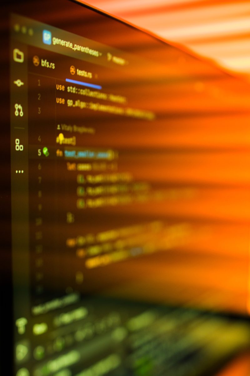 Lignes de code sur un écran d'ordinateur